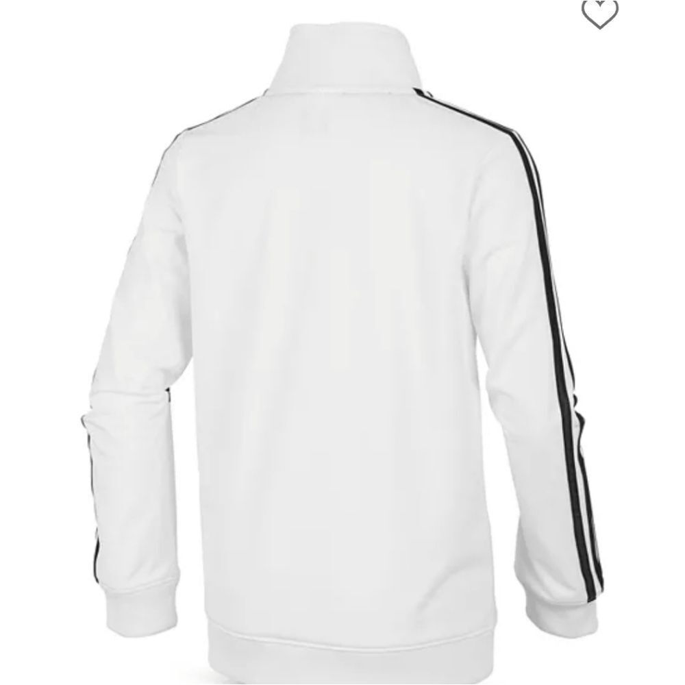Adidas White Track Jacket with Black Stripes - Picture 2 of 5